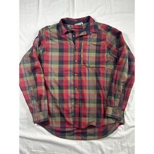 Fjallraven Fjallglim Shirt Plaid Button Up Red Green Navy Men's XL gorpcore